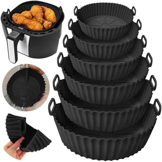 Kit 6 Capas Protetoras de Silicone | Air Fryer e Forno Elétrico