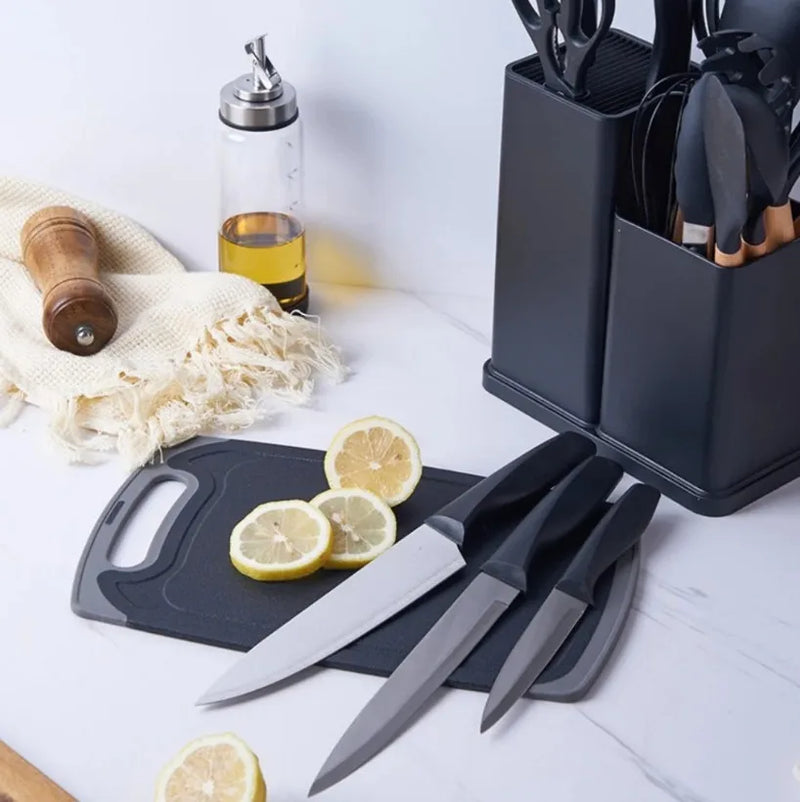 Kit Completo de Utensílios de Cozinha Luxo | 19 Peças