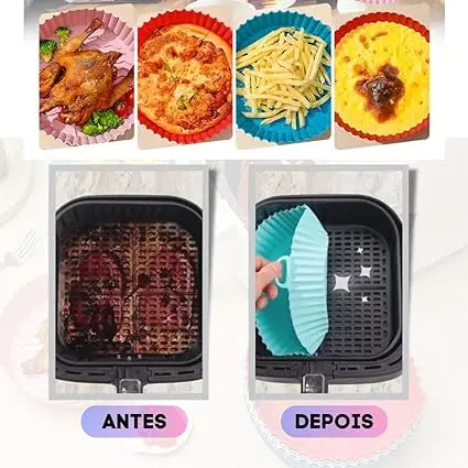 Kit 6 Capas Protetoras de Silicone | Air Fryer e Forno Elétrico