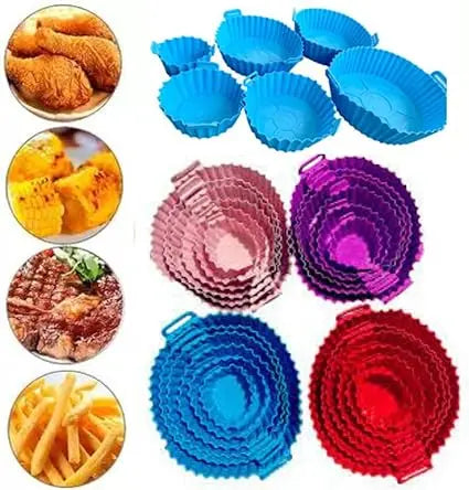 Kit 6 Capas Protetoras de Silicone | Air Fryer e Forno Elétrico